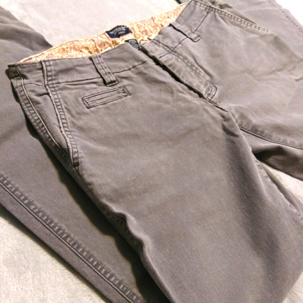 American Eagle Grey Khaki Style Flare Pants
